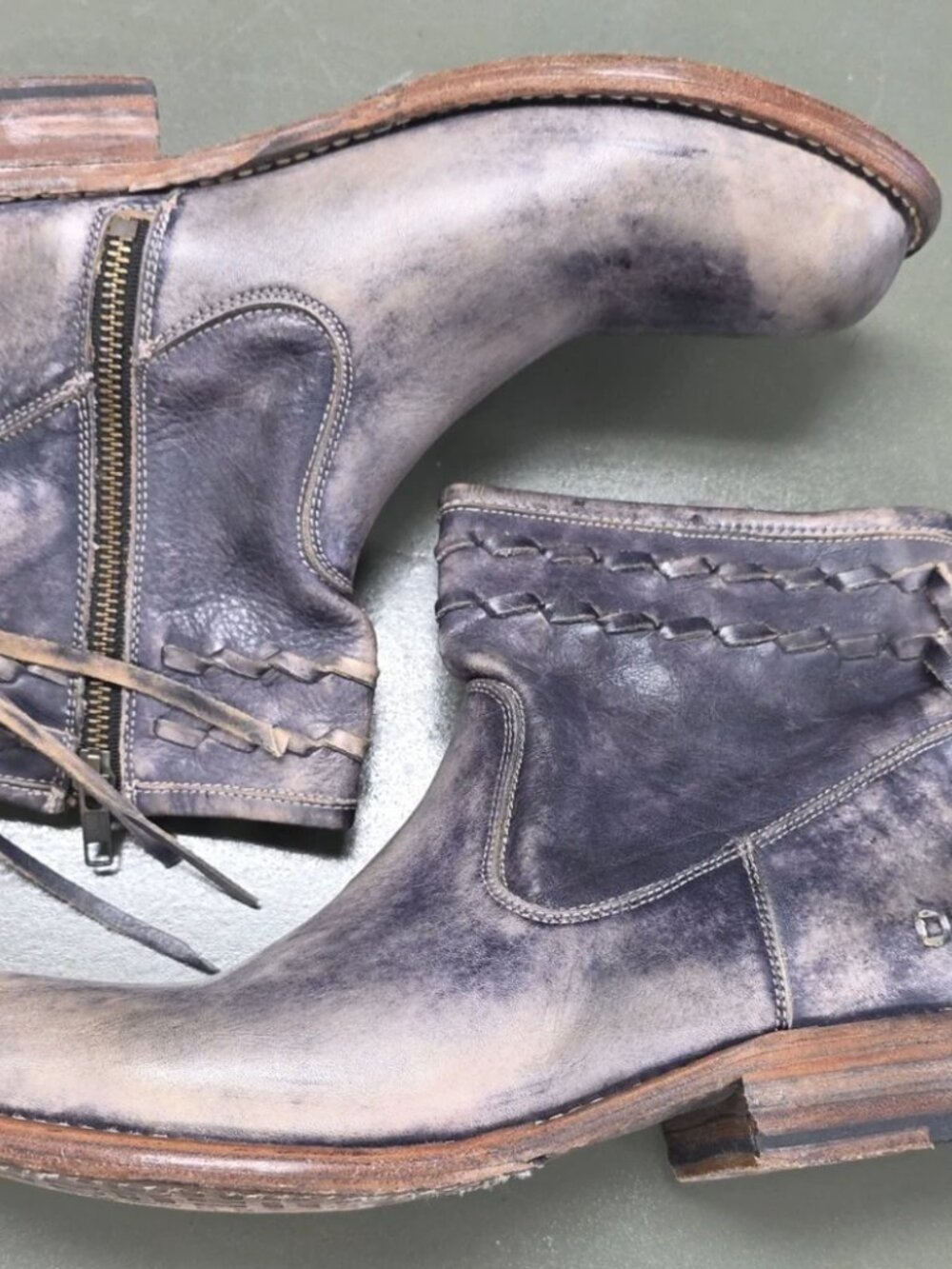Bedstu Craven Blue Fringe Booties 9